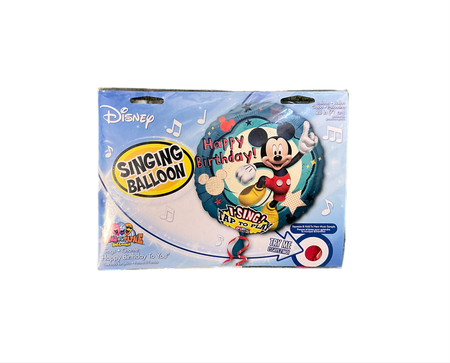 Anagram Singing Mylar Balloon - Happy Birthday Mickey Mouse
Sings: Happy Birthday To You
Inflated size: 28in