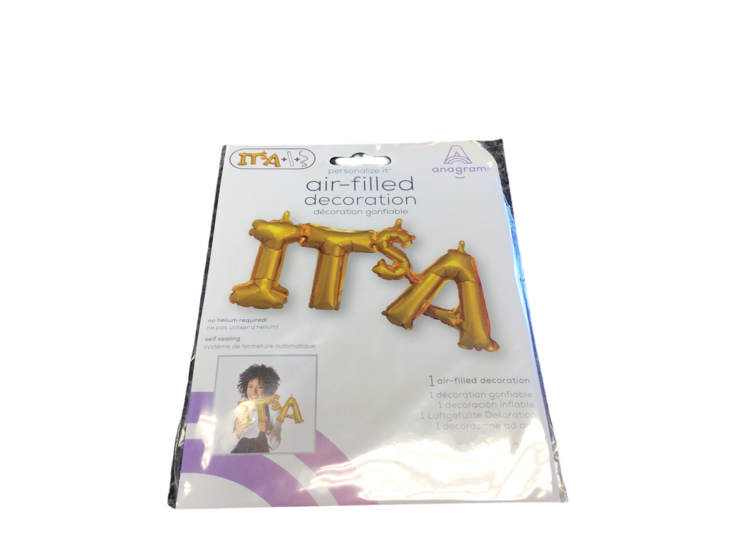 Anagram Air filled Mylar Balloon - Gold It’s A
