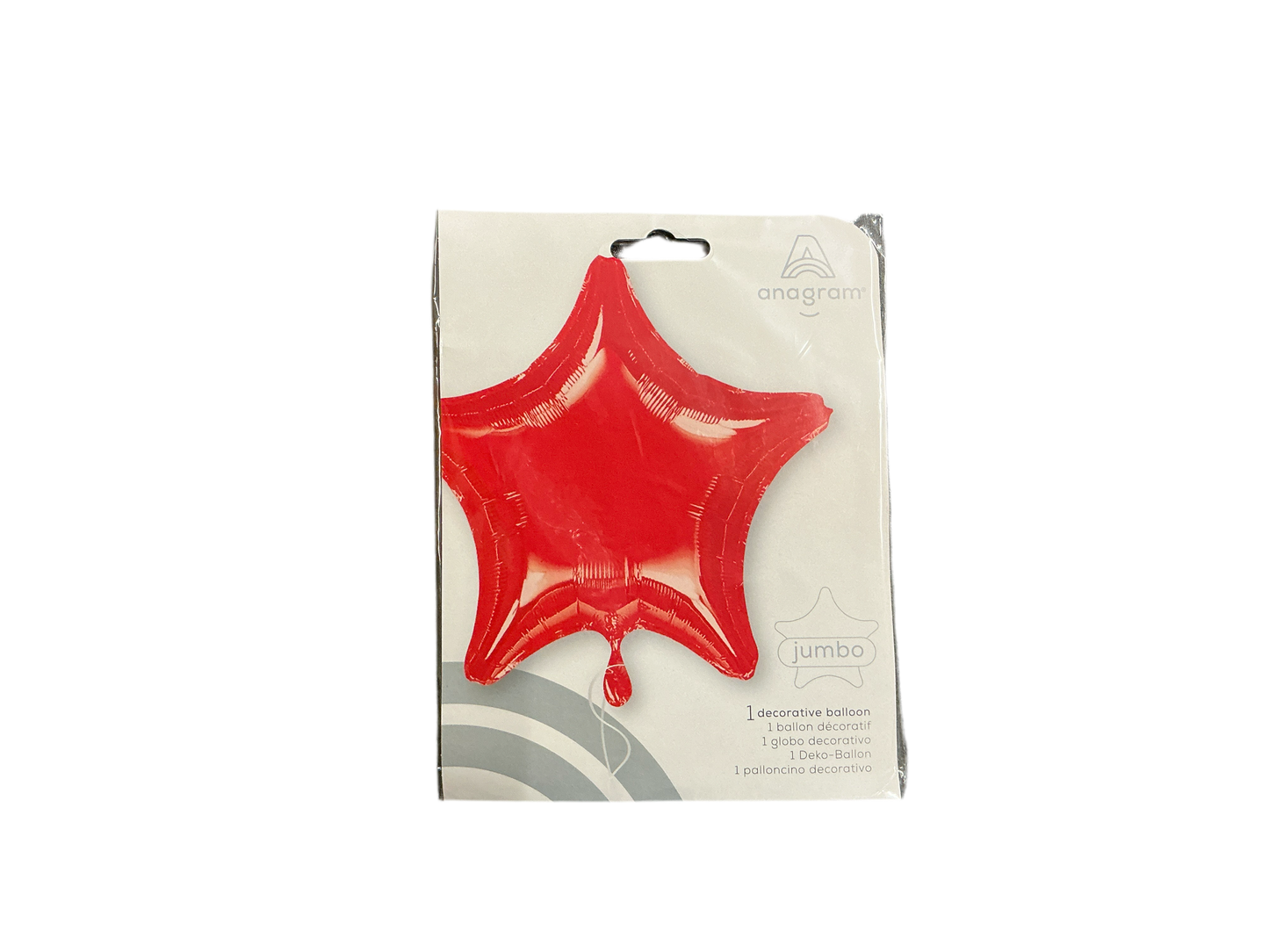 Anagram Jumbo Mylar Balloon - Star Red
Uninflated size: 32in
Perfect for all occasions
