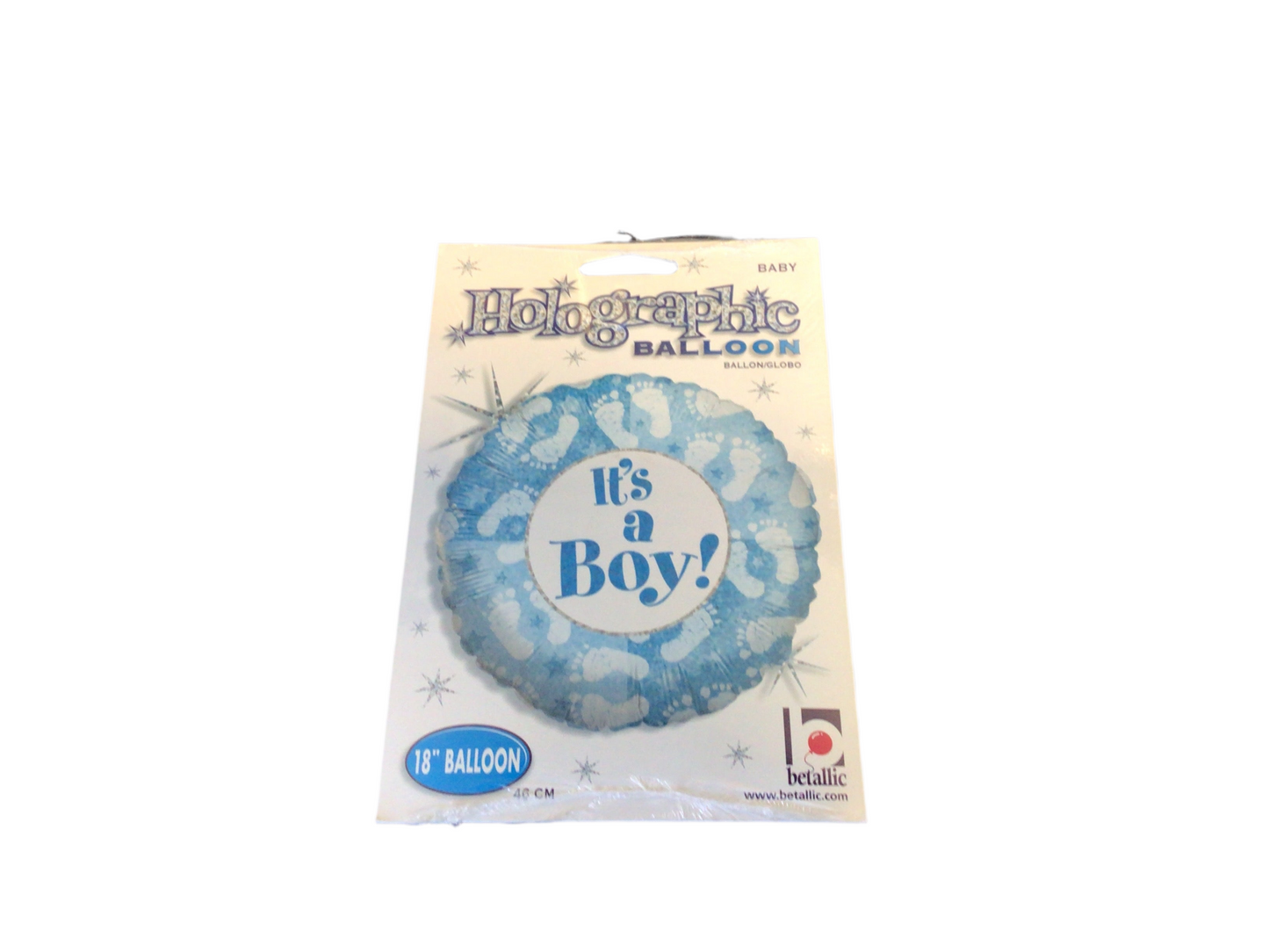 Betallic Standard Mylar Balloon - It’s a boy with feet patterns