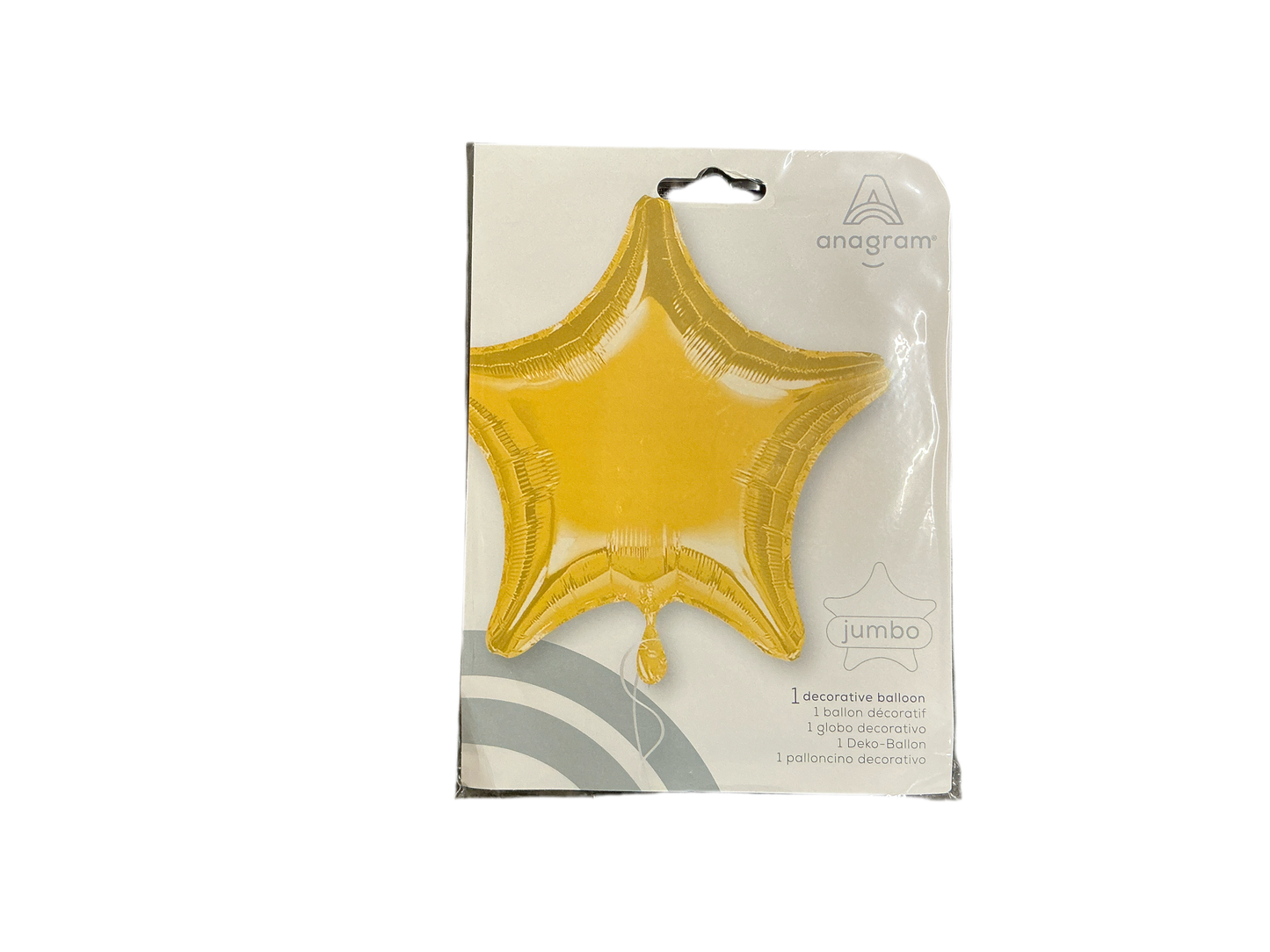 Anagram Jumbo Mylar Balloon - Star Gold
Uninflated size: 32in
Perfect for all occasions