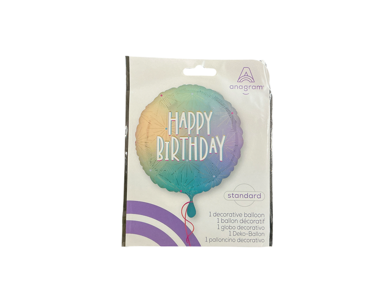 Anagram Standard Mylar Balloon - Round Happy Birthday Fireworks Pastel
Uninflated size: 17in
Great for all ages