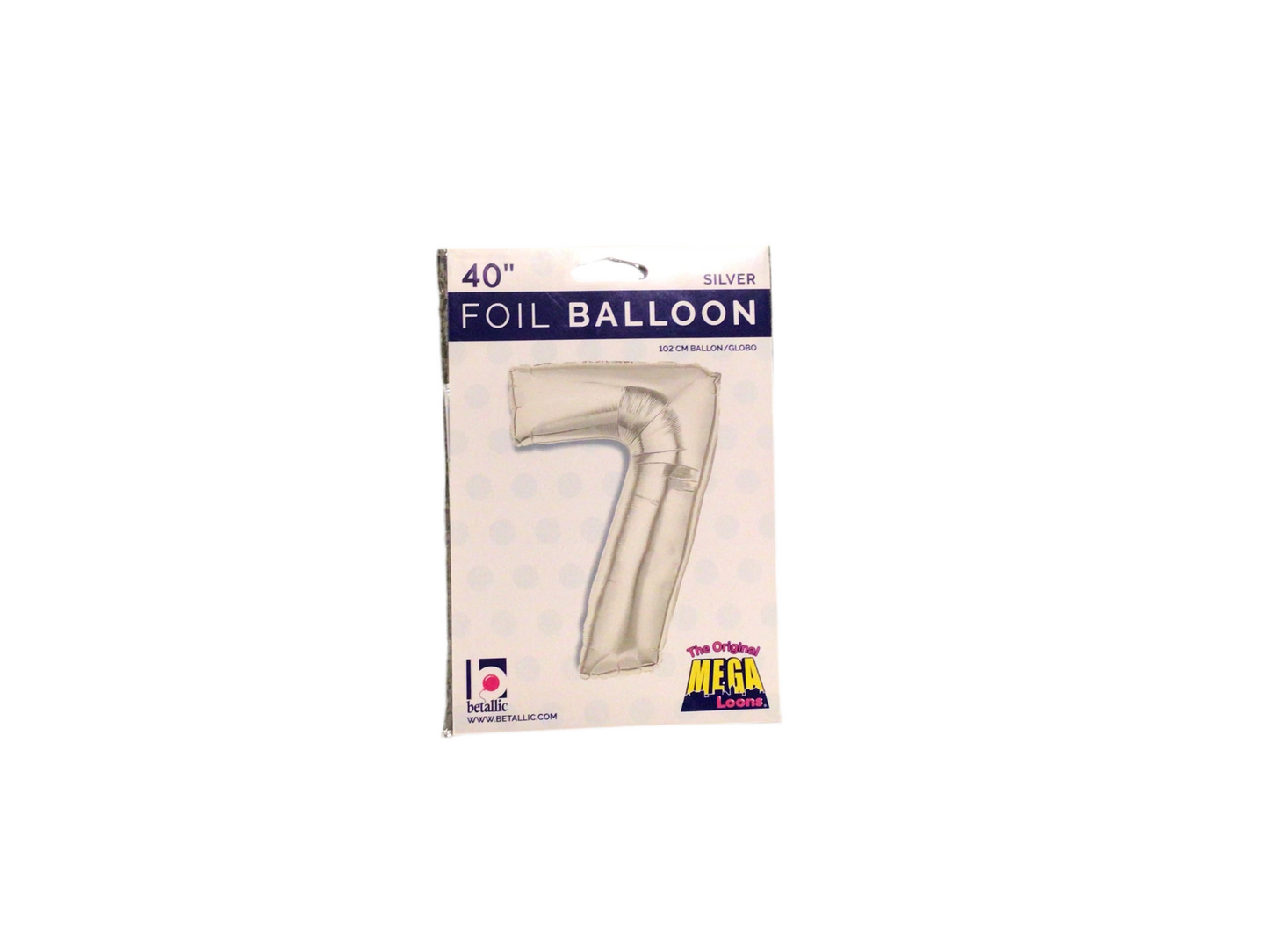 Silver Mylar Numbers
Available in 0-9
Inflated size: 34in