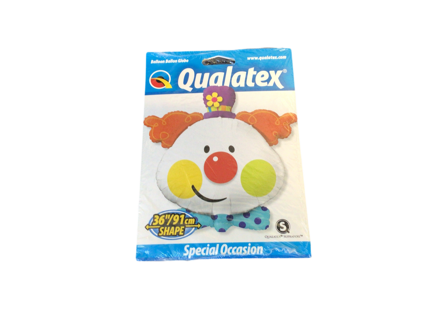 Qualatex Supershape Mylar Balloon -Clown Head with hat & bow tie