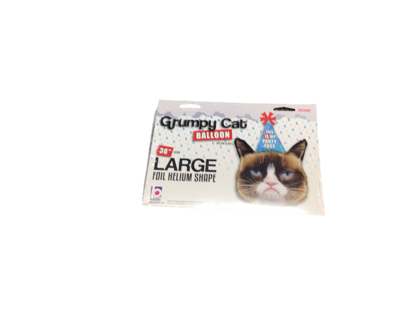 Betallic Foil Supershape Grumpy Cat Mylar Balloon -