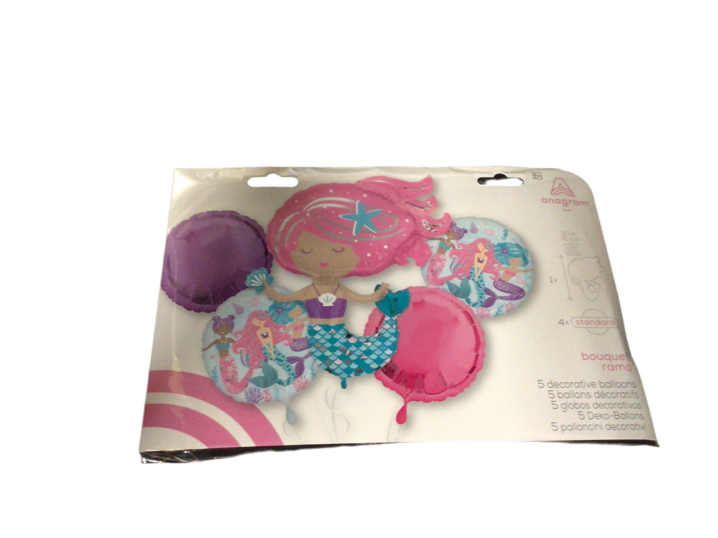 Anagram Mylar 5pc Balloon Boquet- Shimmering Mermaid