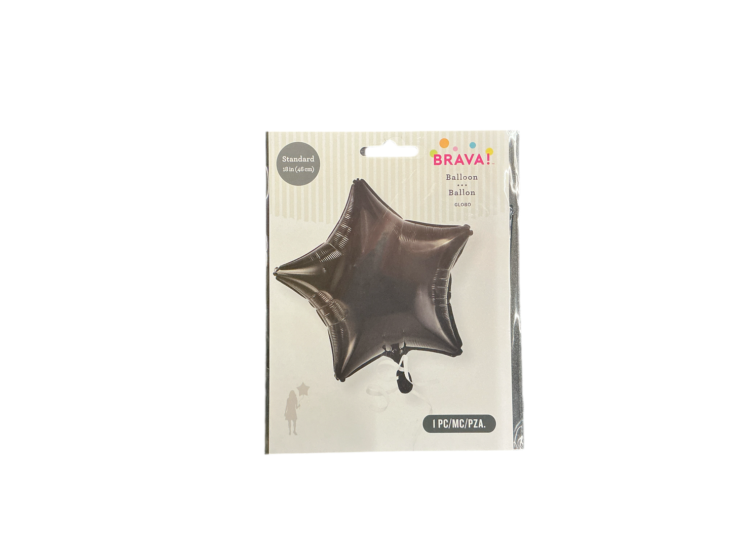 Brava Standard Mylar Balloon - Star Black
Inflated size: 16in x 16.5in
Perfect for all occasions