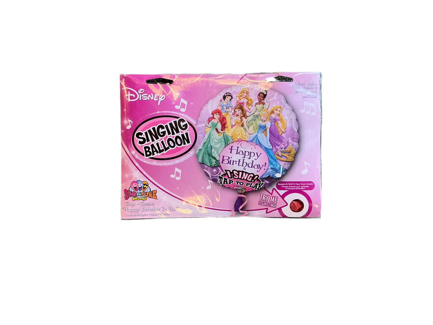 Anagram Singing Mylar Balloon - Happy Birthday Disney Princess
Sings: Happy Birthday To You
UnInflated size: 28in