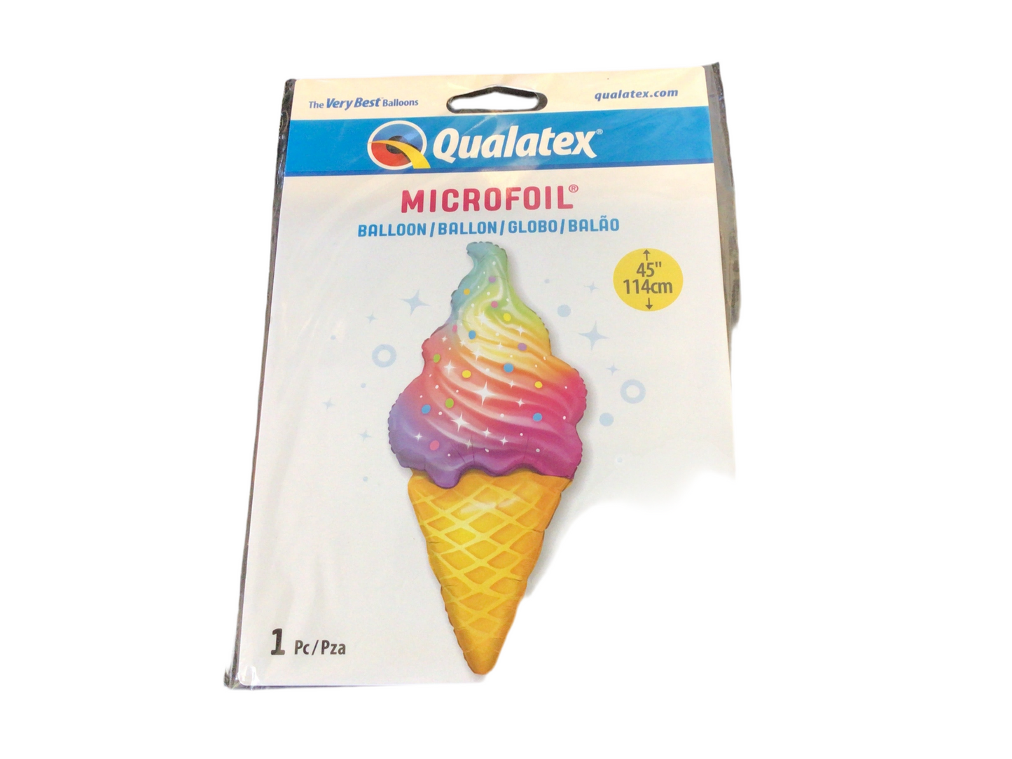 Qualatex Supershape Mylar Balloon -Giant Ice Cream Cone