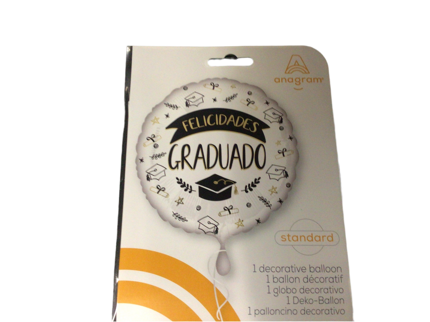 Anagram Standard Mylar Balloon Grad Spanish- Round Felicidades Graduado