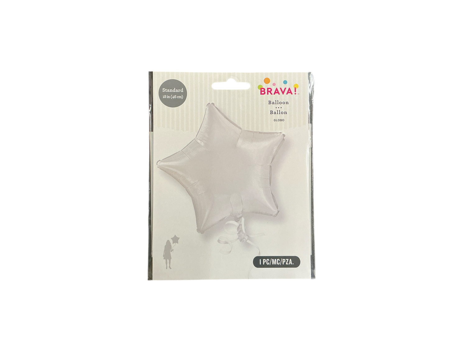 Brava Standard Mylar Balloon - Star White
Inflated size: 16in x 16.5in
Perfect for all occasions