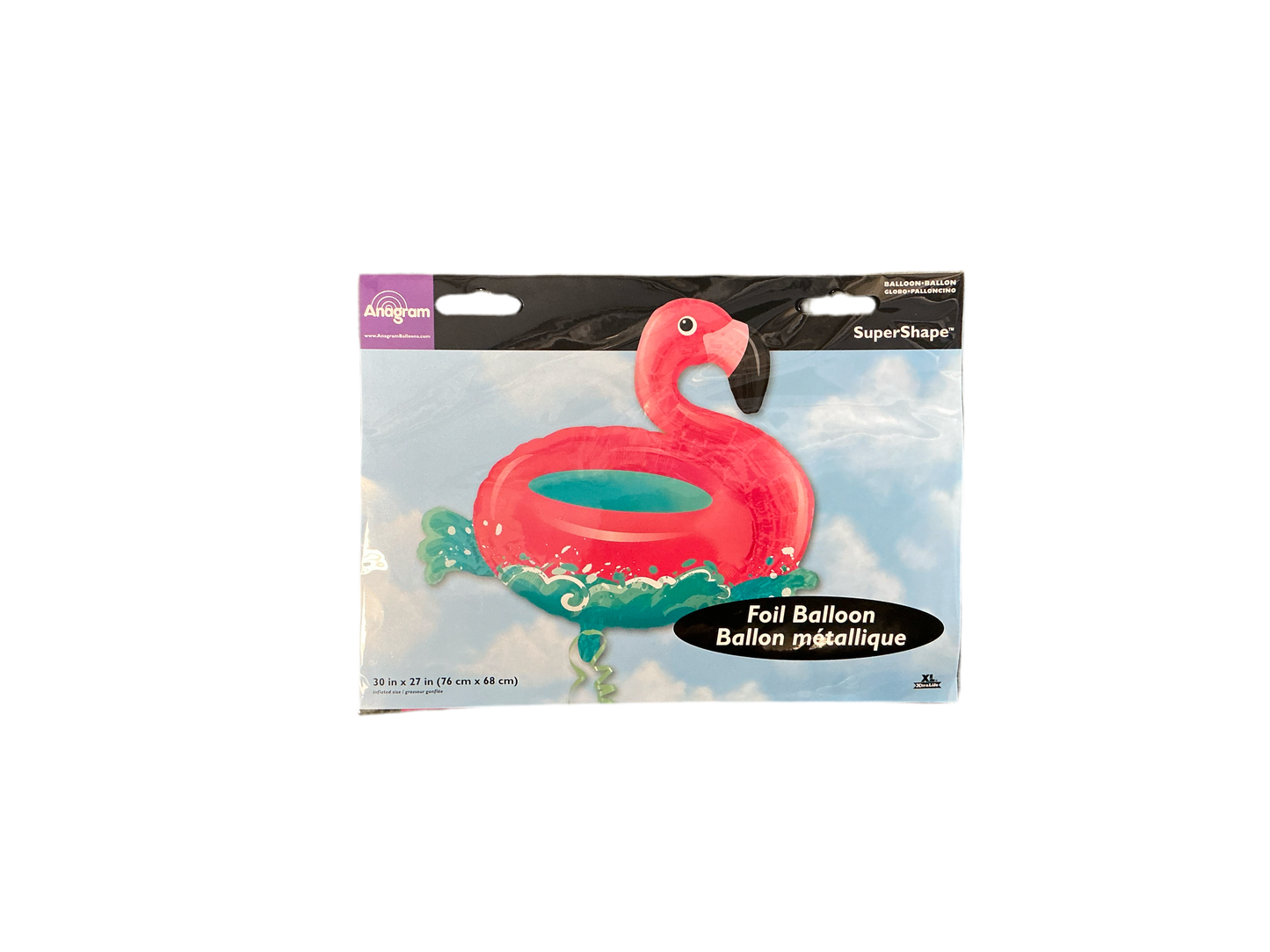Anagram Supershape Mylar Balloon - Flamingo Floatie
Inflated size: 30in x 27in