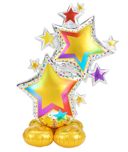 59 inch COLORFUL STAR CLUSTER AIRLOONZ - Party Specialties