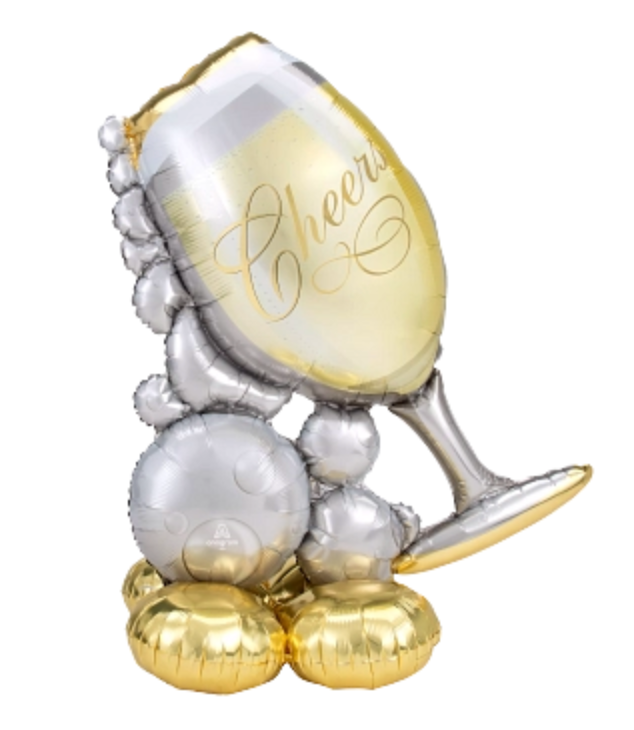 51 inch BUBBLY WINE GLASS AIRLOONZ - Party Specialties