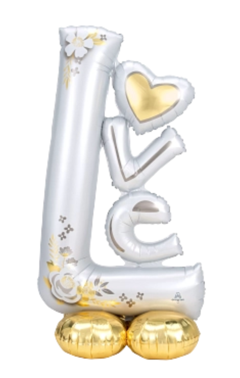 58 inch L-O-V-E WEDDING AIRLOONZ - Party Specialties