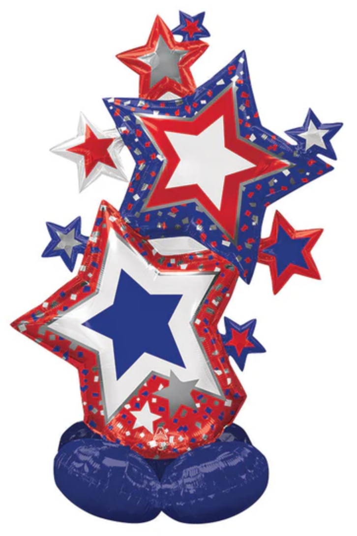 59 inch PATRIOT STAR CLUSTER AIRLOONZ - Party Specialties