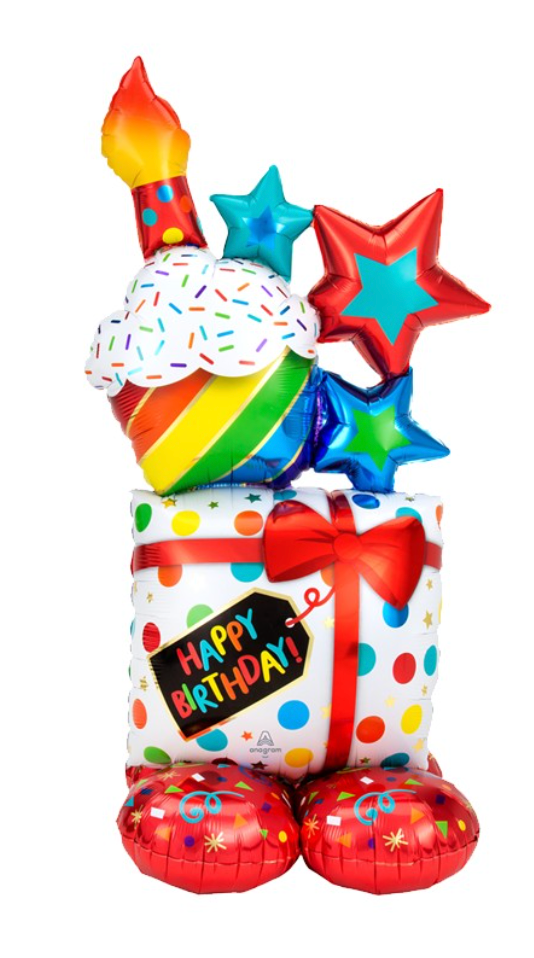 AirLoonz Birthday Gift Stacker Balloon Display - Party Specialties