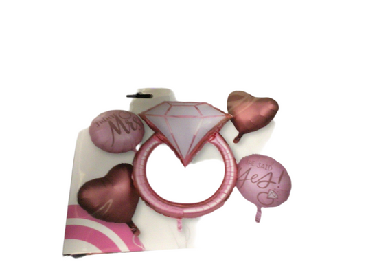 Anagram Mylar 5pc Balloon Boquet- Blush Wedding