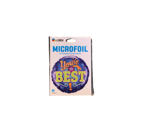 Qualatex Standard Mylar Balloon - Round “You’re the Best”

Blue balloon with multicolor lettering

Inflated size: 18in

Perfect for all the special people in your life! 