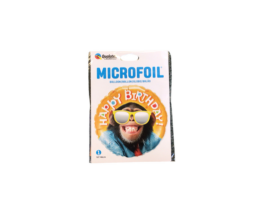 Qualatex Standard Mylar Balloon - Round 

Orange Happy Birthday balloon with picture of a monkey wearing sunglasses

Inflated size: 18in

Perfect for any age birthday!