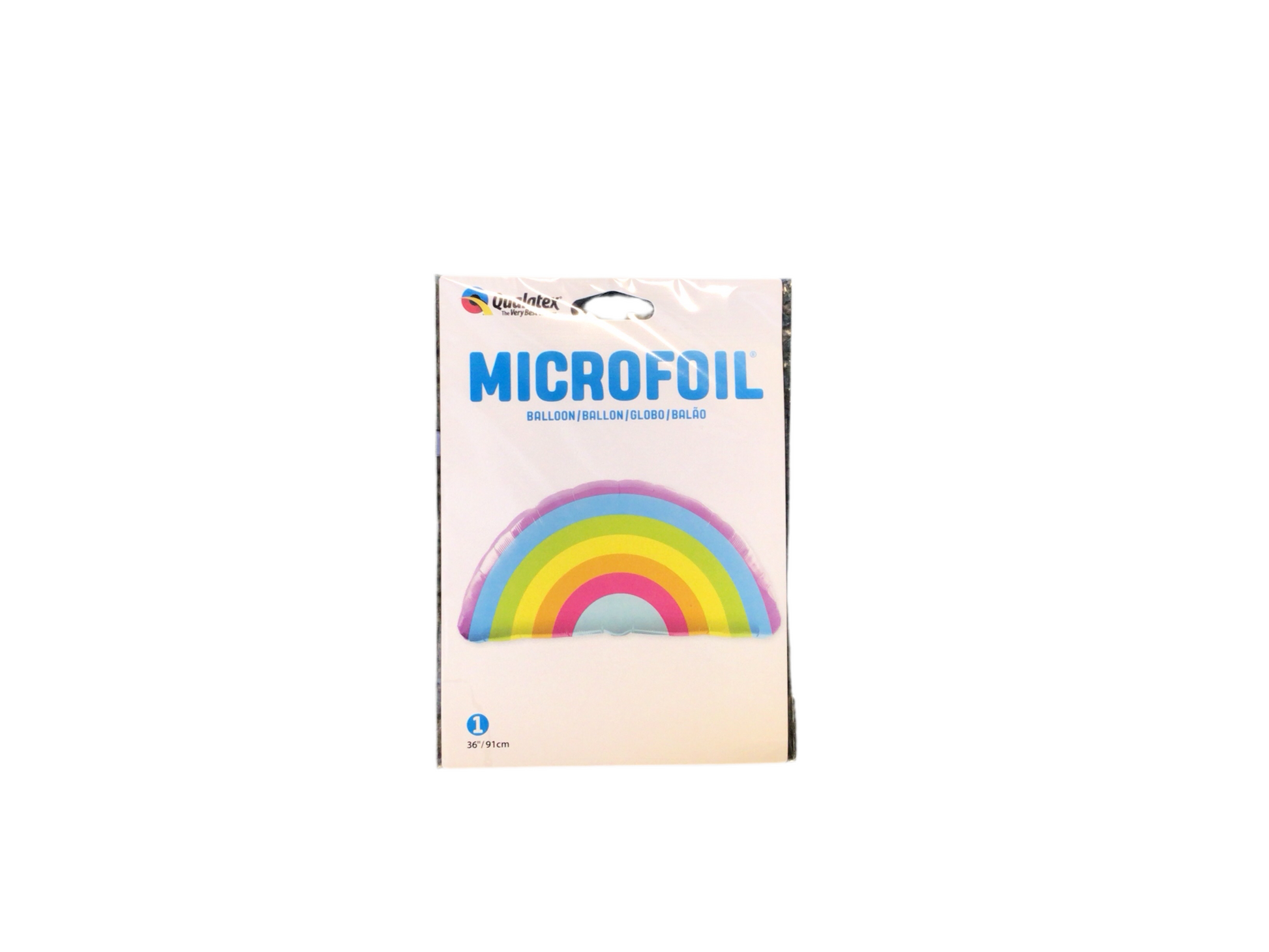 Qualatex Supershape Mylar Balloon 

Pastel rainbow

Inflated size: 36in

A favorite for kids!