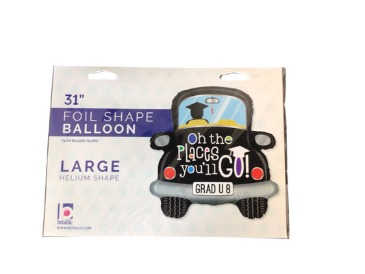 Betallic Supershape Mylar Balloon - Graduation car