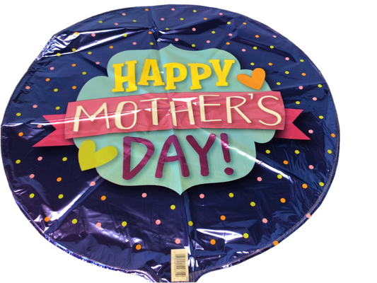 Qualatex Standard Mylar Balloon - Round Happy Mothers Day