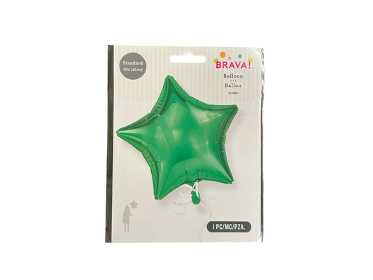 Brava Standard Mylar Balloon - Star Green

Inflated size: 16in x 16.5in

Perfect for all occasions