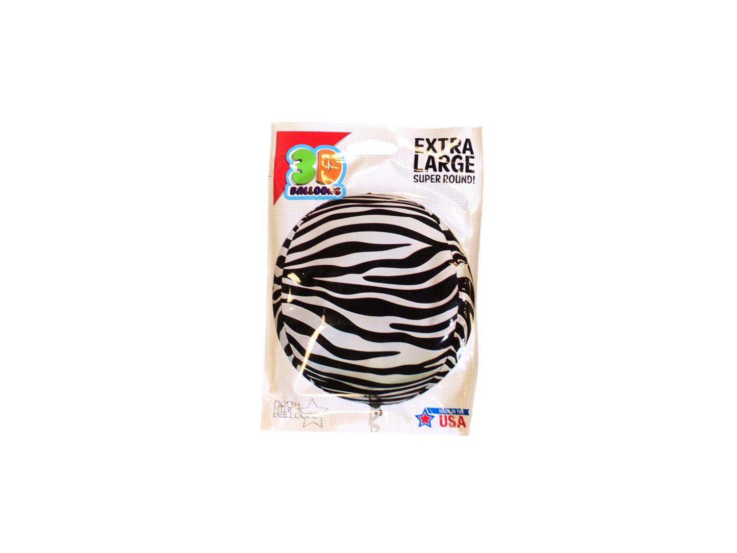 NSB Standard Mylar Balloon - Orbz  Zebra

UnInflated size: 17in

Perfect for all occasions