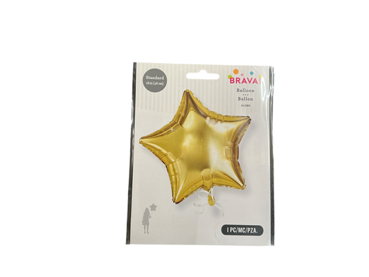Brava Standard Mylar Balloon - Star Gold

Inflated size: 16in x 16.5in

Perfect for all occasions
