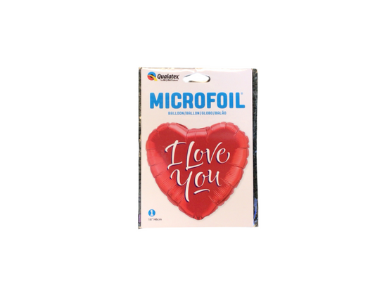 Qualatex Standard Mylar Balloon - Heart Red I love you

Red heart balloon with white lettering

Inflated size: 18in

Show those you love how much you care!