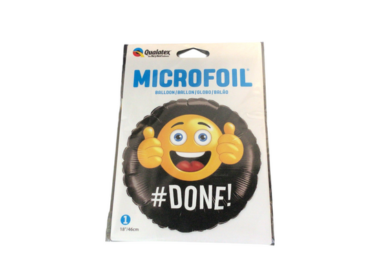 Qualatex Standard Mylar Balloon - # done with emoji thumbs up

Inflated size: 18in

Perfect for all graduations