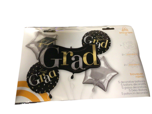 Anagram Mylar 5pc Balloon Boquet- Class dismissed