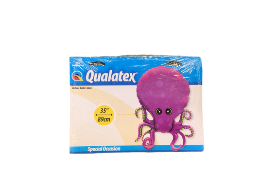 Qualatex Supershape Mylar Balloon 

Purple Octopus 

Inflated size: 35in

A favorite for kids!