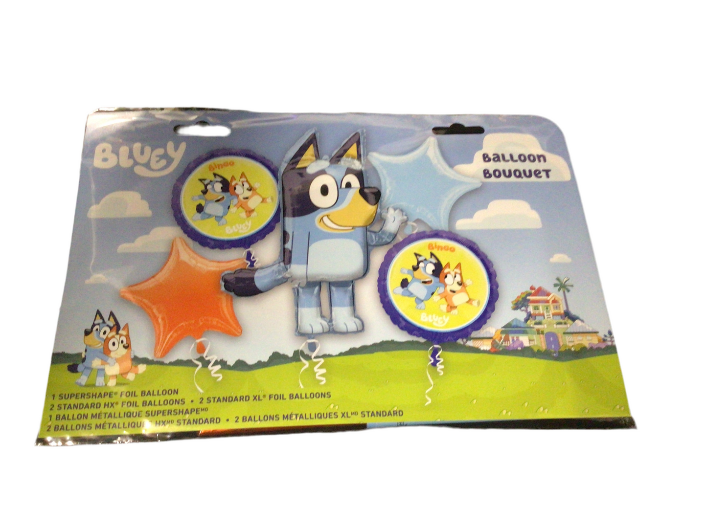 Anagram Mylar 5pc Balloon Boquet- Bluey