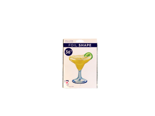 Betallic Foil Shape Margarita With Lime Wedge Mylar Balloon -