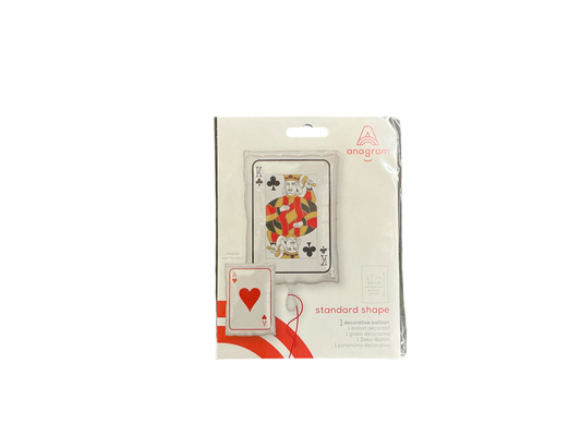 Anagram Standard Mylar Balloon - Playing Cards

Two sides - King face card, Ace card

Inflated size: 12in x 17in