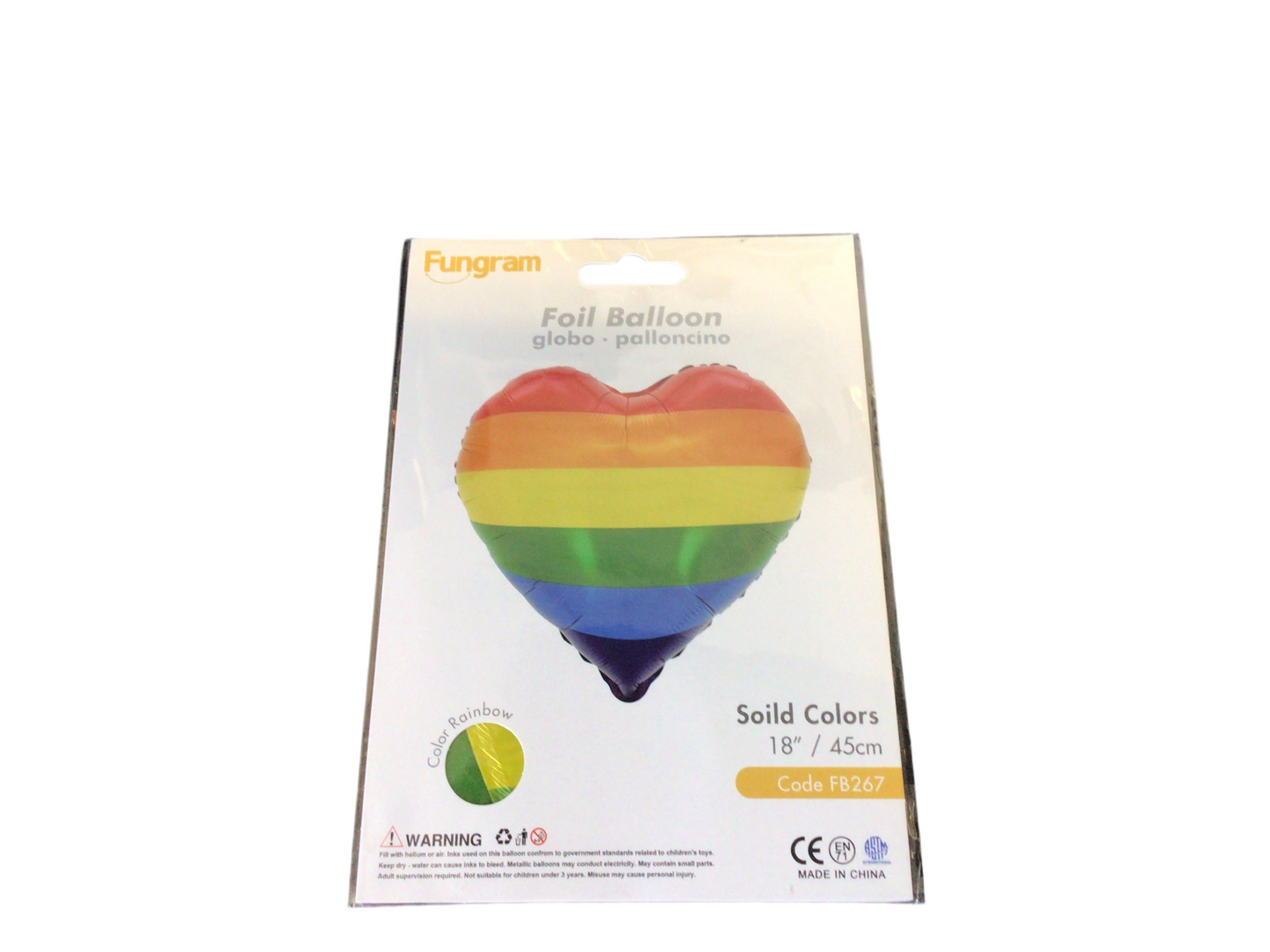 Fungram Fb267 standard  Rainbow colored heart