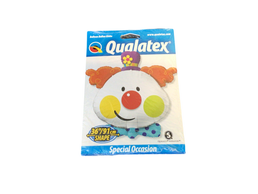 Qualatex Supershape Mylar Balloon -Clown Head with hat & bow tie