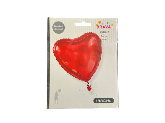 Brava Standard Mylar Balloon - Heart Red

Inflated size: 12.5in x 13in

Perfect for all occasions