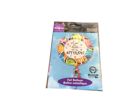 Anagram Standard Mylar Balloon - Round  It’s not the Age it’s the Attitude