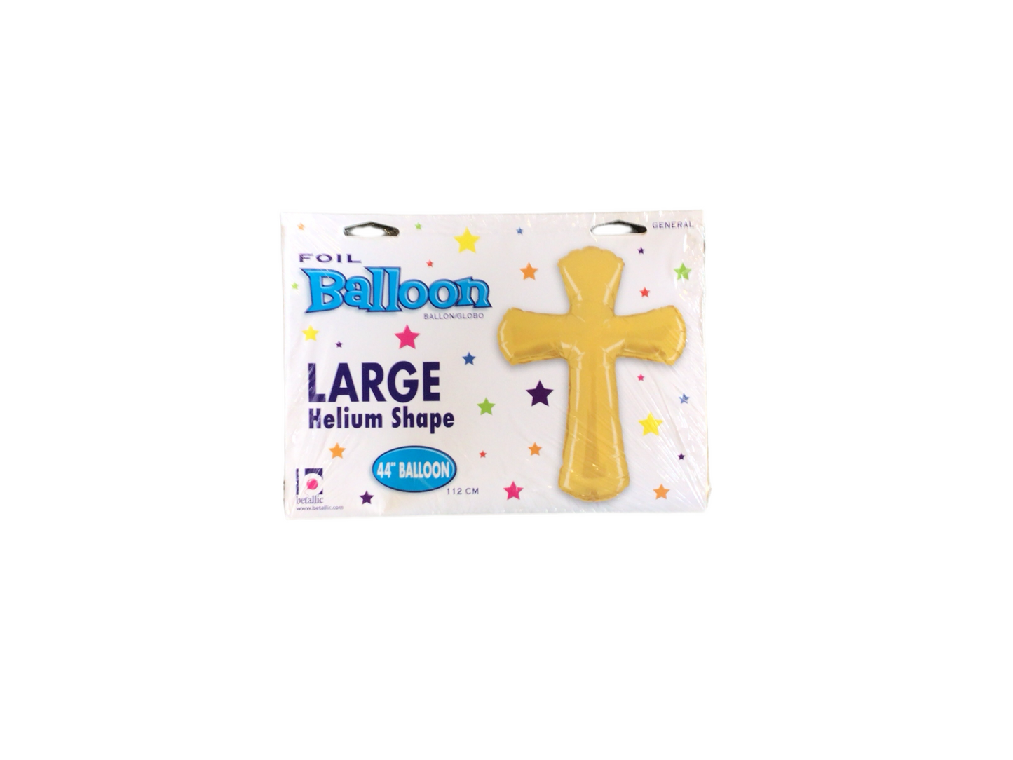 Betallic Supershape Mylar Balloon - Large Gold Cross