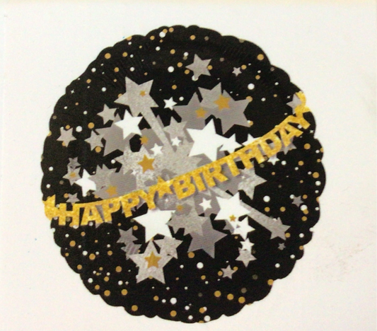 Anagram Supershape Mylar Balloon-Happy Birthday Sparkle Banner