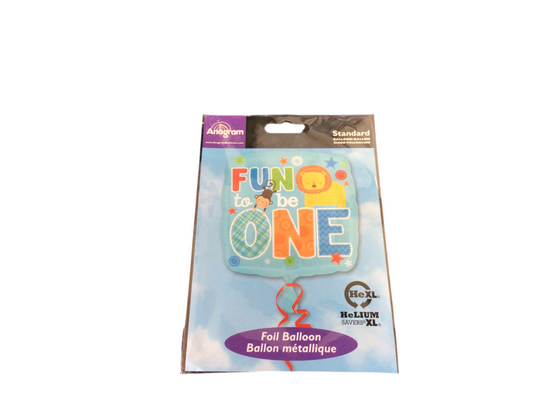 Anagram Standard Mylar Balloon - square Blue Fun to be ONE