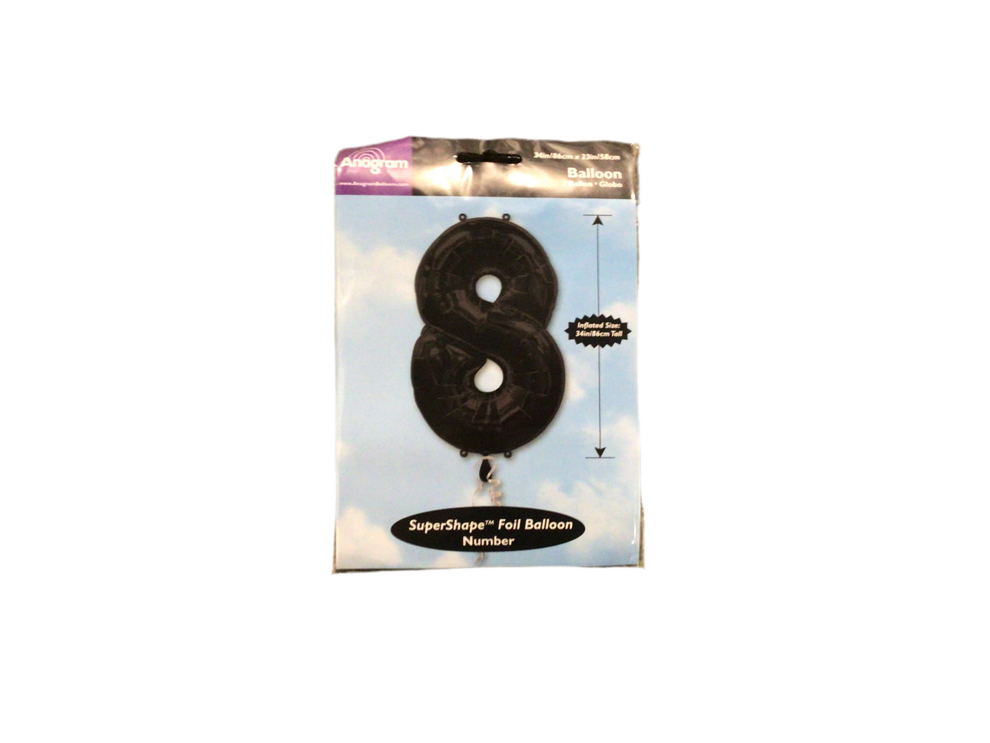 Black Mylar Numbers 

Available in 0-9

Inflated size: 34in