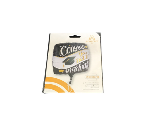 Anagram Standard Mylar Balloon - square congrats graduate 

UnInflated size: 17in

great for graduation 