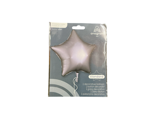 Anagram Standard Mylar Balloon - Star Platinum Satin Luxe

Shimmering Matte Metallic Finish

Uninflated size: 19in

Perfect for all occasions