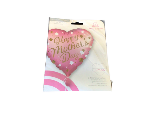 Anagram Supershape Mylar Balloon - Pink heart Happy Mother’s Day