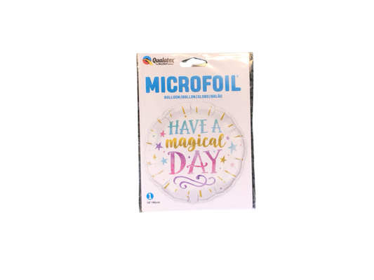 Qualatex Standard Mylar Balloon - Round Have a Magical Day

Silver balloon with gold, pink, blue and purple lettering and stars

Inflated size: 18in

Perfect for all occasions!