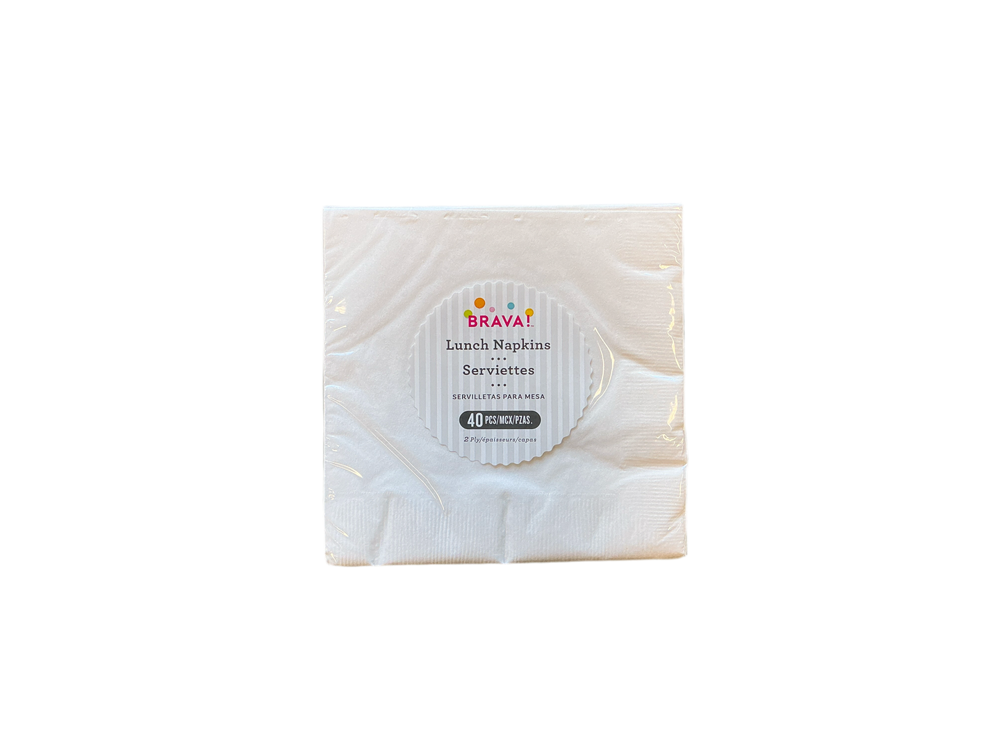 Brava Lunch Napkins 40PCS White
* 13inx13in
* 2Ply
* Biodegradable